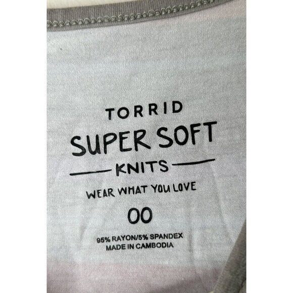 Torrid Super Soft Knit Tank Colorful Striped Womens V Neck Tank Top Size 00 - Picture 8 of 8